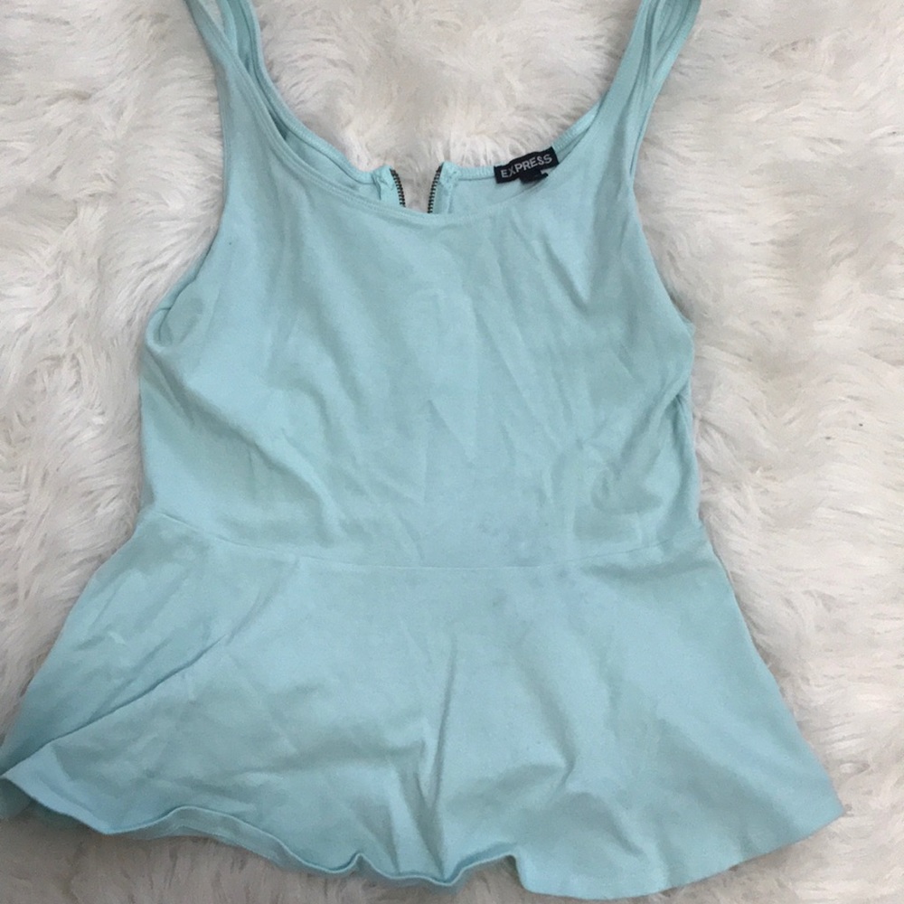 express blue tank top